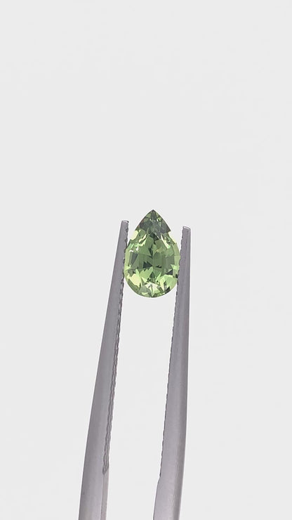 Green Sapphire — 0.86ct Pear | 7.25 x 4.80mm | Tanzania | Heated