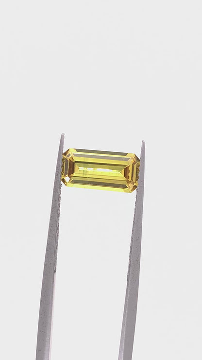 Yellow Sapphire — 1.86ct Emerald Cut | 10.52 x 5.25mm | Australia | Unheated