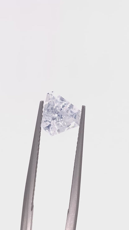 White Sapphire — 1.75ct Geometric | 8.20x7.85mm | Madagascar | Heated