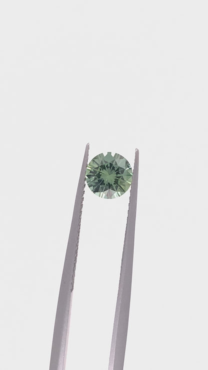 Green Sapphire — 0.88ct Round Brilliant Cut | 5.80mm | Tanzania | Unheated