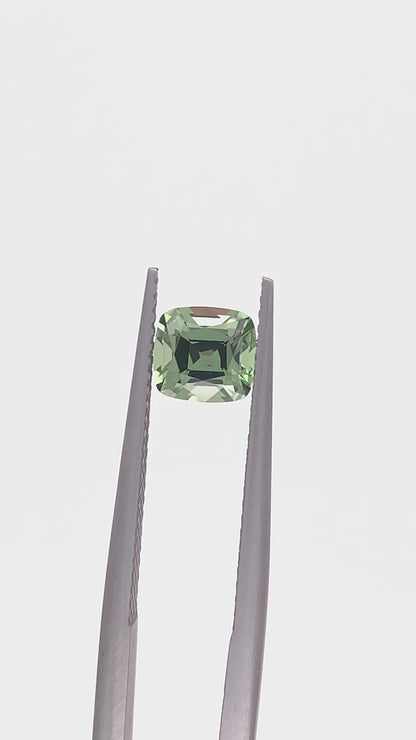 Green Sapphire — 1.23ct Cushion | 6.10 x 5.65mm | Tanzania | Heated