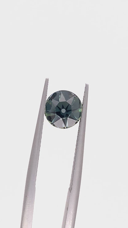Green Sapphire — 2.02ct Round Step Cut | 7.47mm | Tanzania | Unheated