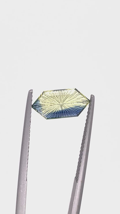 Bicolour Sapphire — 1.30ct Fantasy Cut | 12.35 x 5.90mm | Madagascar | Unheated