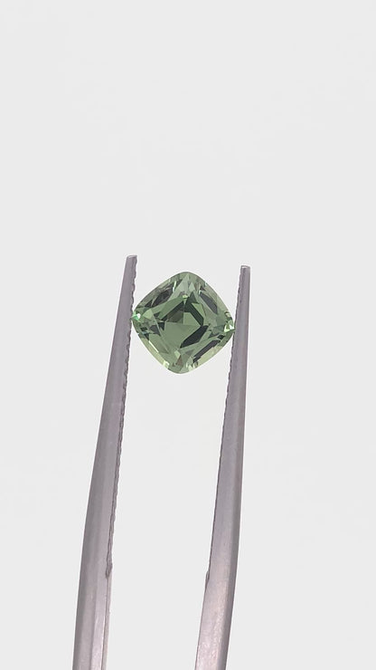 Green Sapphire — 1.12ct Cushion | 5.80 x 5.80mm | Tanzania | Heated