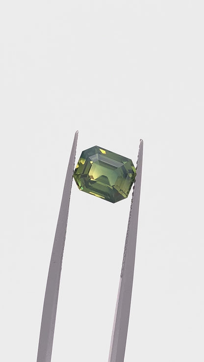 Green Sapphire — 2.07ct Emerald Cut | 7.85x6.35mm | Madagascar | Heated