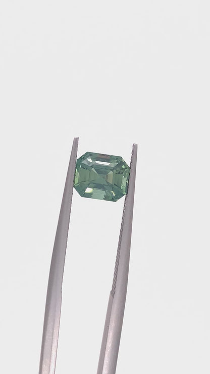 Green Sapphire — 2.03ct Emerald Cut | 7.30 x 6.20mm | Madagascar | Heated