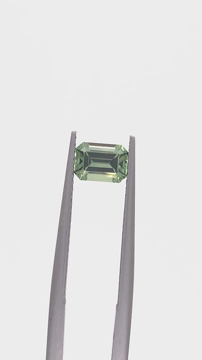 Green Sapphire — 0.98ct Emerald Cut | 6.50 x 4.70mm | Tanzania | Heated