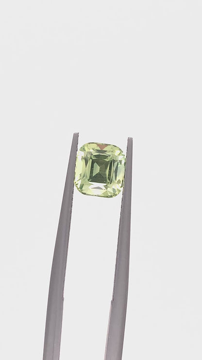 Green Sapphire — 2.07ct Cushion | 6.80x6.30mm | Madagascar | Heated