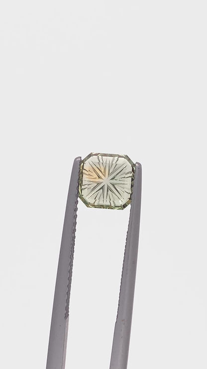 Green Sapphire — 1.11ct Fantasy Cut | 6.60 x 6.60mm | Madagascar | Heated