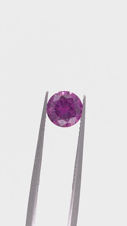 Purple Sapphire — 1.51ct Round Brilliant Cut | 7.00mm | Mozambique | Heated