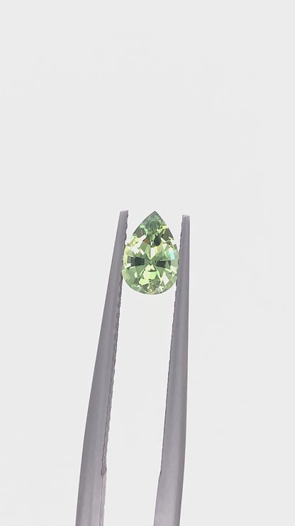 Green Sapphire — 0.69ct Pear | 6.70 x 4.70mm | Tanzania | Heated