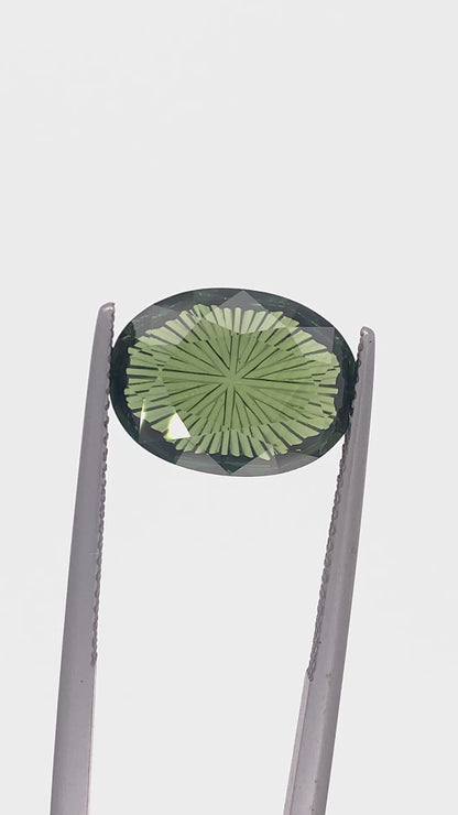Green Sapphire — 5.20ct Fantasy Cut | 13.40 x 10.00mm | Madagascar | Heated