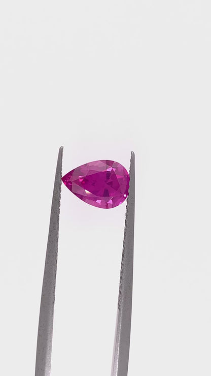 Pink Sapphire — 1.29ct Pear | 8.00 x 5.60mm | Madagascar | Heated