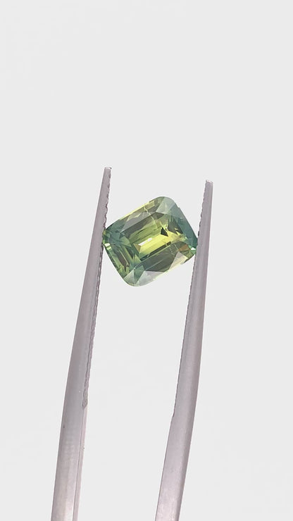 Green Sapphire — 2.03ct Cushion | 8.00 x 6.25mm | Madagascar | Unheated
