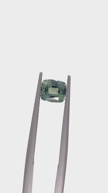 Green Sapphire — 0.90ct Cushion | 5.90 x 5.10mm | Tanzania | Heated