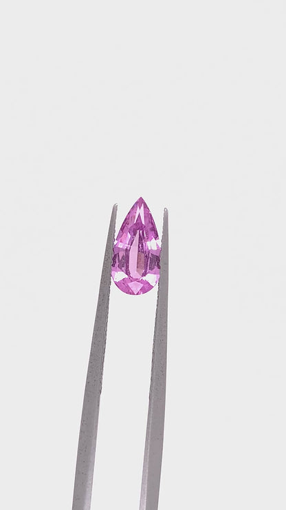 Purple Sapphire — 1.01ct Pear | 9.55 x 5.00mm | Madagascar | Unheated