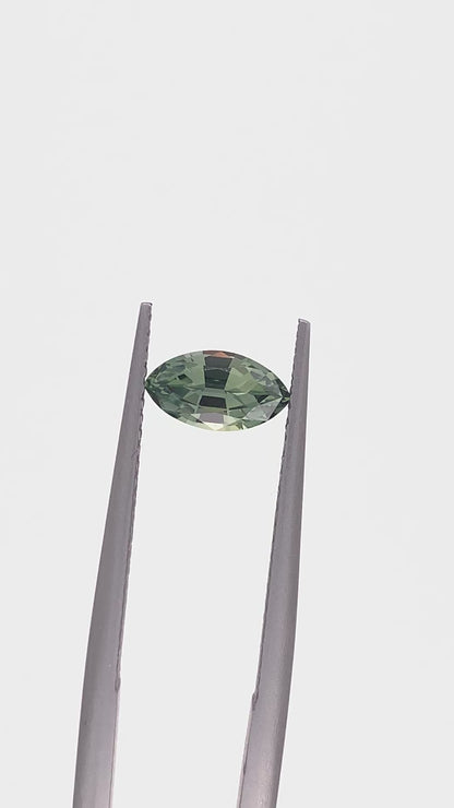 Green Sapphire — 0.79ct Marquise | 8.00 x 4.30mm | Tanzania | Heated