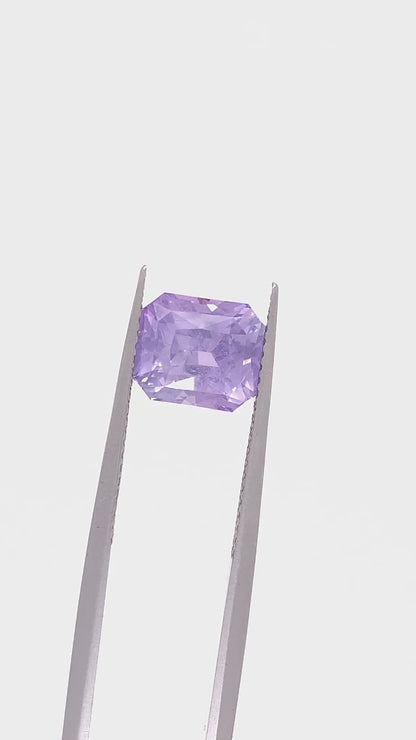 Purple Sapphire — 4.30ct Radiant | 7.40 x 8.45mm | Sri Lanka | Unheated
