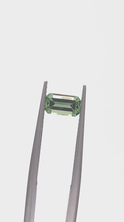 Green Sapphire — 0.91ct Emerald Cut | 7.30 x 4.20mm | Tanzania | Heated