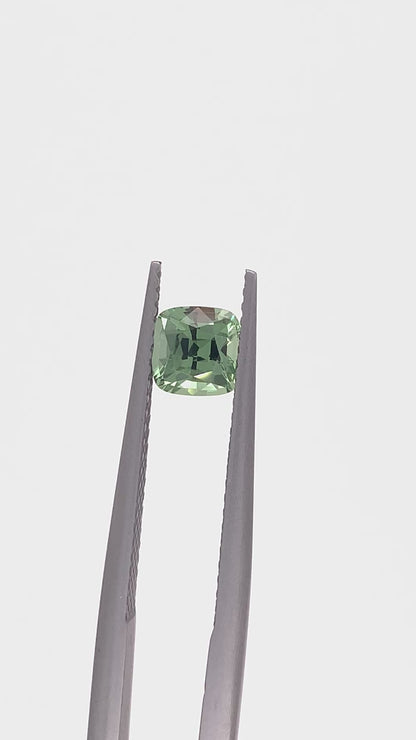 Green Sapphire — 0.90ct Cushion | 5.30 x 5.20mm | Tanzania | Heated