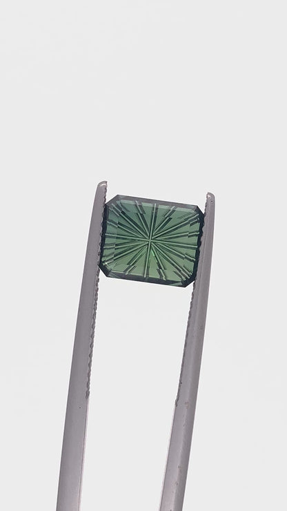 Green Sapphire — 2.61ct Fantasy Cut | 9.00 x 7.35mm | Madagascar | Heated