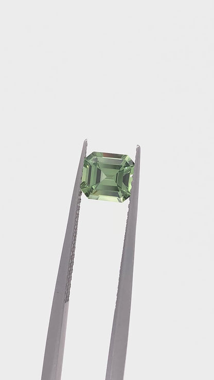 Green Sapphire — 1.01ct Emerald Cut | 5.90 x 5.40mm | Tanzania | Heated