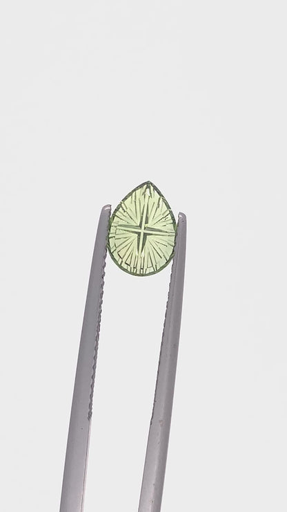 Green Sapphire — 1.16ct Fantasy Cut | 8.70 x 6.40mm | Madagascar | Heated