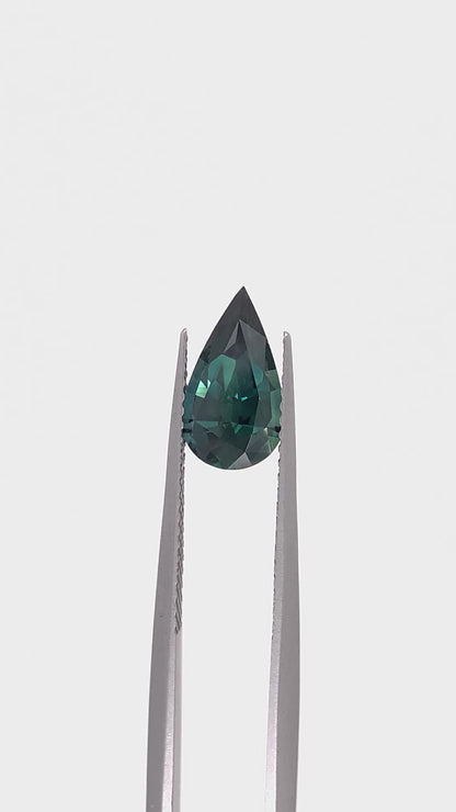 Teal Sapphire — 1.95ct Pear | 11.18 x 6.30mm | Kenya | Unheated