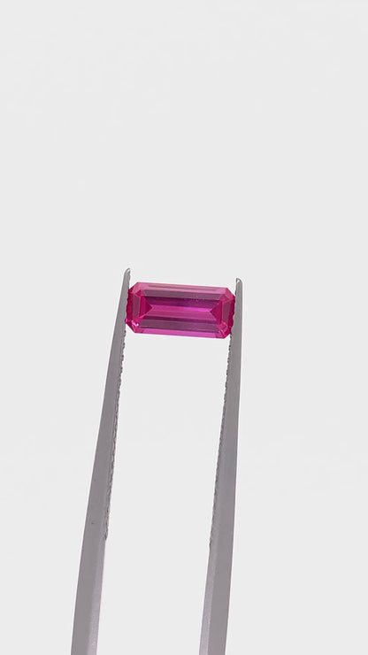Pink Sapphire — 1.0ct Emerald Cut | 8.50 x 5.00mm | Mozambique | Heated