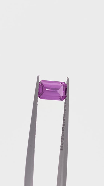 Purple Sapphire — 1.03ct Emerald Cut | 7.50 x 4.75mm | Madagascar | Unheated