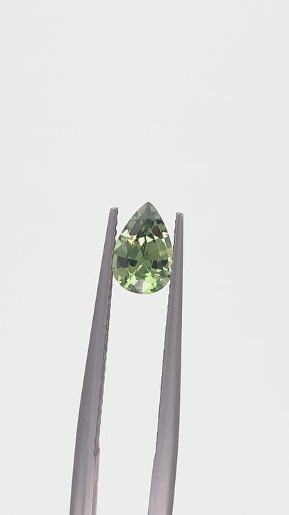 Green Sapphire — 1.00ct Pear | 7.85 x 5.30mm | Tanzania | Heated