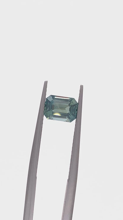 Green Sapphire — 1.56ct Emerald Cut | 7.25 x 5.40mm | Madagascar | Heated