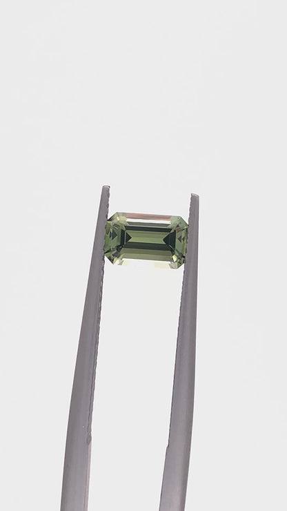 Green Sapphire — 0.91ct Emerald Cut | 6.90 x 4.30mm | Tanzania | Heated