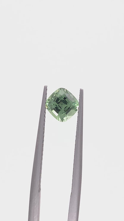 Green Sapphire — 1.17ct Cushion | 6.00 x 5.75mm | Tanzania | Heated