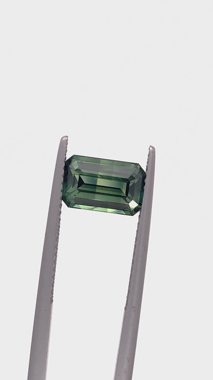 Green Sapphire — 3.01ct Emerald Cut | 9.95 x 6.20mm | Madagascar | Heated