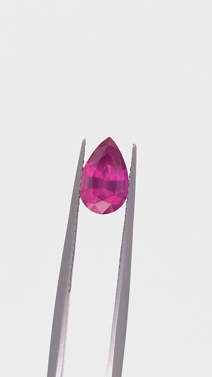 Pink Sapphire — 1.56ct Pear | 9.30x5.90mm | Mozambique | Heated