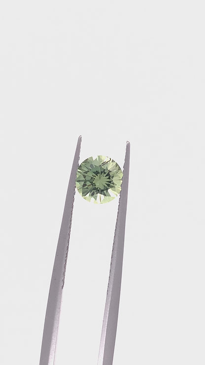 Green Sapphire — 0.92ct Round Brilliant Cut | 5.75mm | Tanzania | Unheated