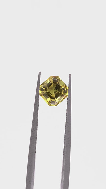 Yellow Sapphire — 1.26ct Asscher | 6.00 x 6.00mm | Australia | Unheated