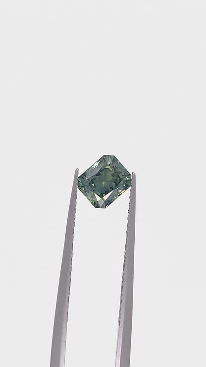 Teal Sapphire — 0.97ct Radiant | 5.90x5.00mm | Tanzania | Unheated