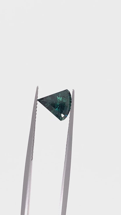 Teal Sapphire — 1.47ct Geometric | 8.00 x 7.90mm | Madagascar | Unheated