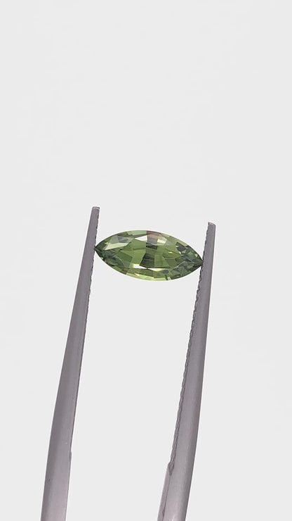 Green Sapphire — 0.87ct Marquise | 9.20 x 4.10mm | Tanzania | Heated